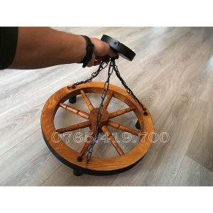 Lustra roata lemn, 40cm